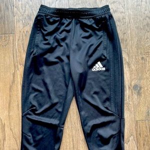 Adidas Tiro Pant Black on Black Adidas Stripe